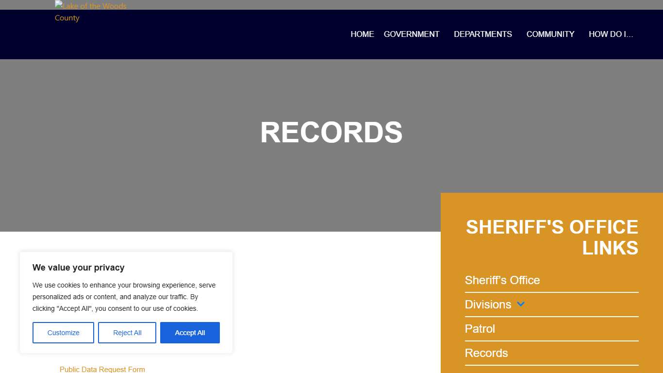 Records – Lake of the Woods County